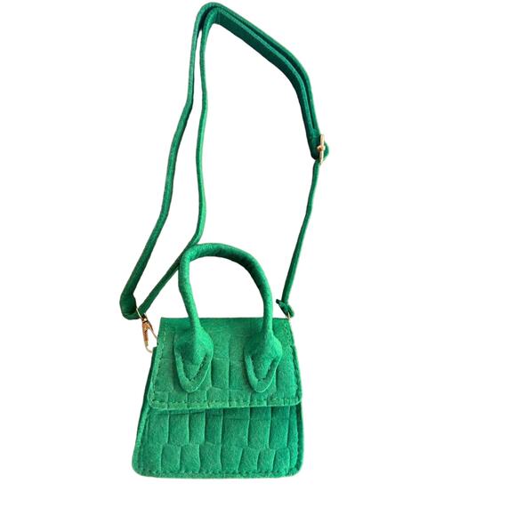 Handbags - Mini Crocodile-Embossed Soft Touch Felt Crossbody Bag – NWOT